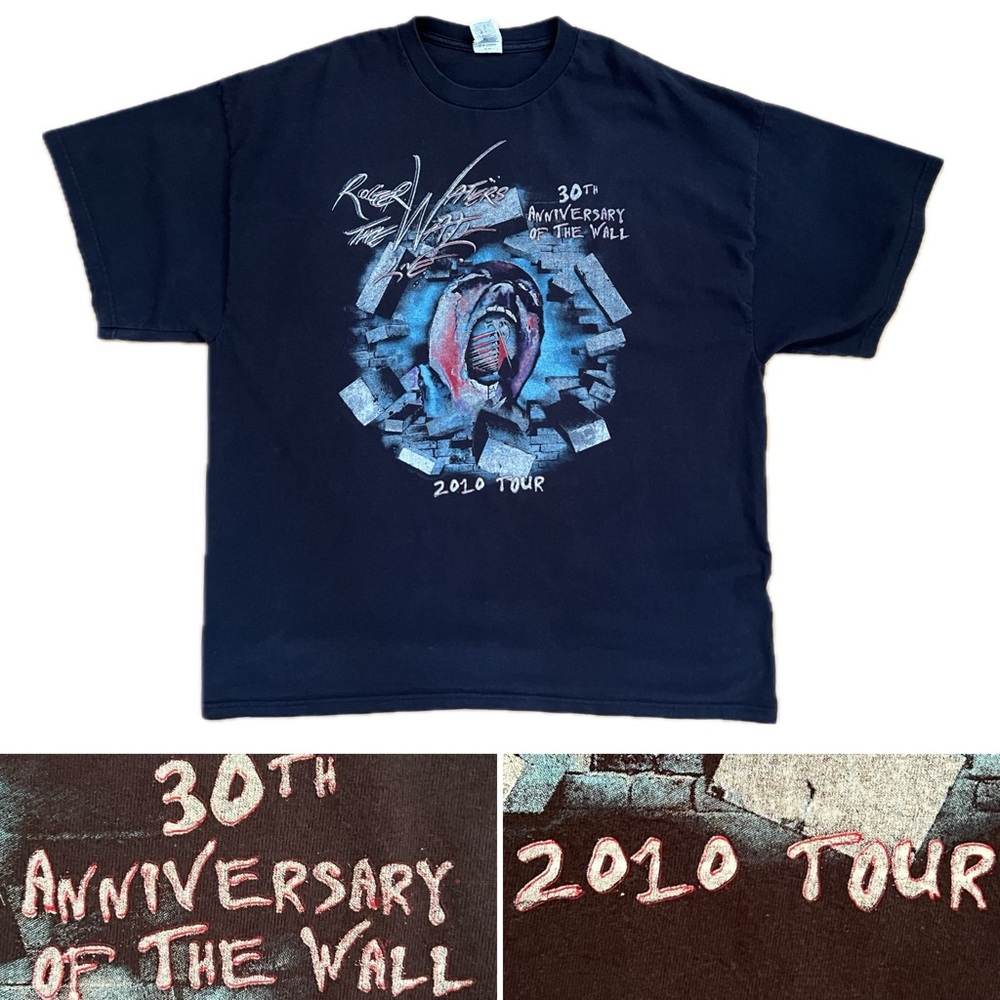 🎤Roger Waters 30th Anniversary Of The Wall 2010 Concert Tour Merch T-Shirt XXL